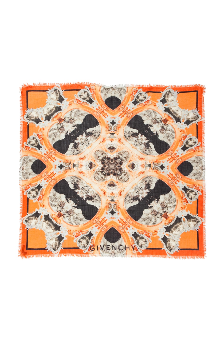 Image 1 of Givenchy Gothic Print Scarf in Orange