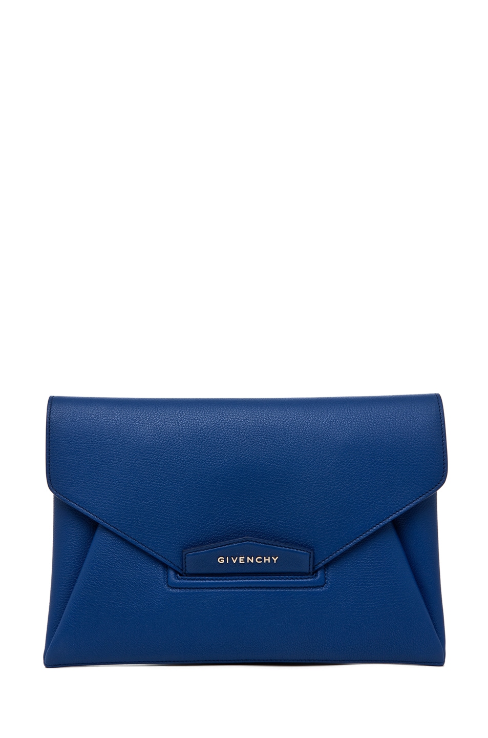 Image 1 of Givenchy Antigona Envelope Clutch in Moroccan Blue