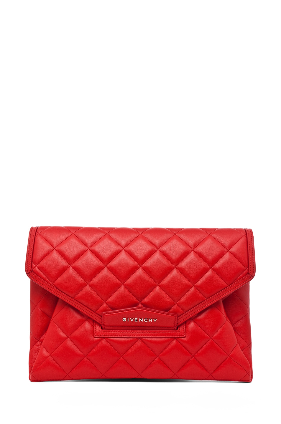 Image 1 of Givenchy Padded Antigonia Clutch in Red