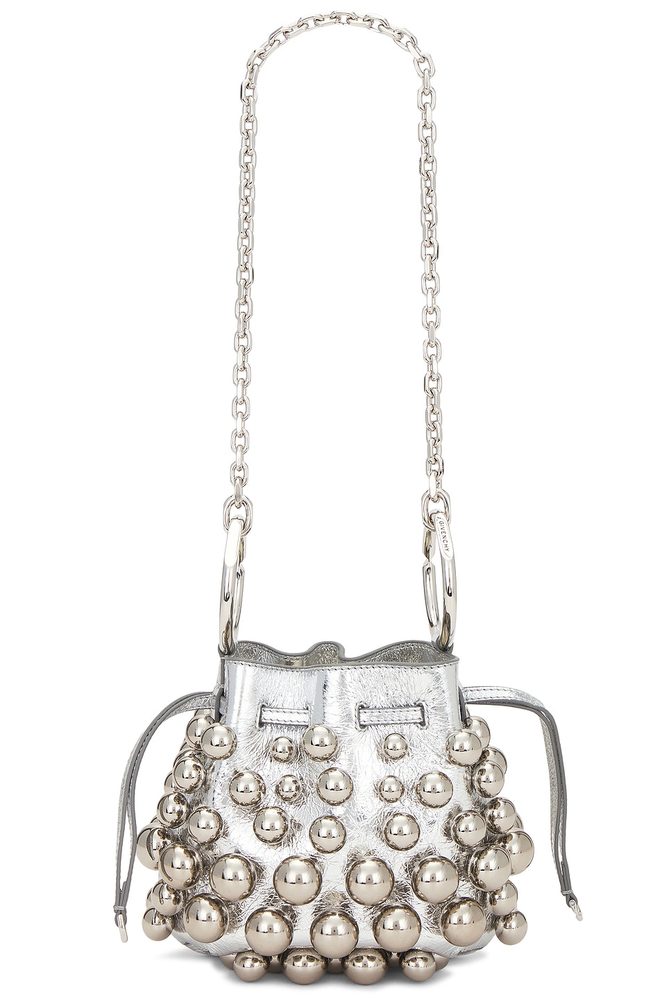 Mini Pumpkin Bag in Metallic Silver