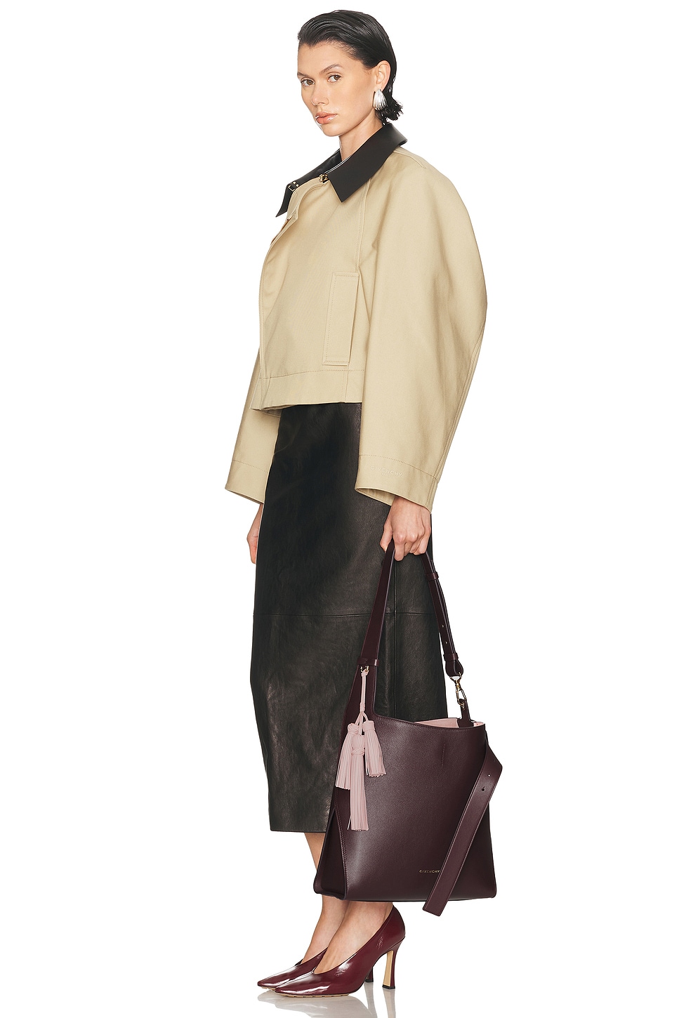 Givenchy Medium Day Hobo Bag In Burgundy