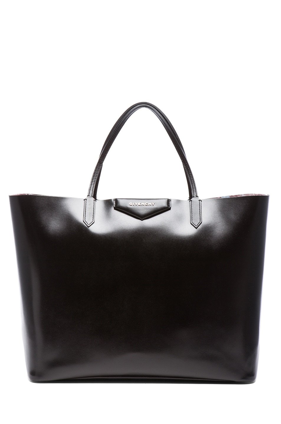 Image 1 of Givenchy Leather Antigona with Printed Interior Tote in Black