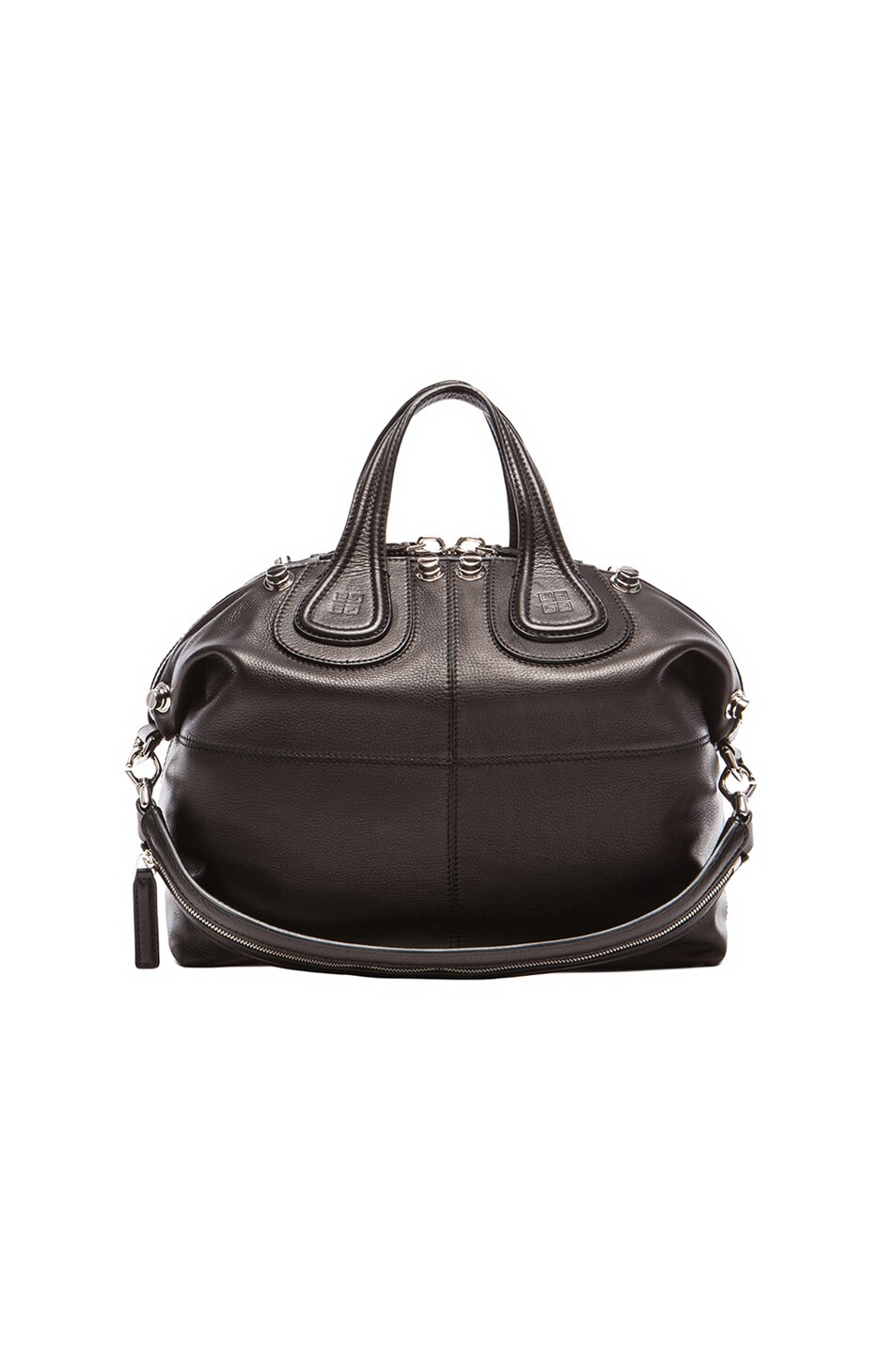 Givenchy Waxy Leather Medium Nightingale with Studs in Black | FWRD