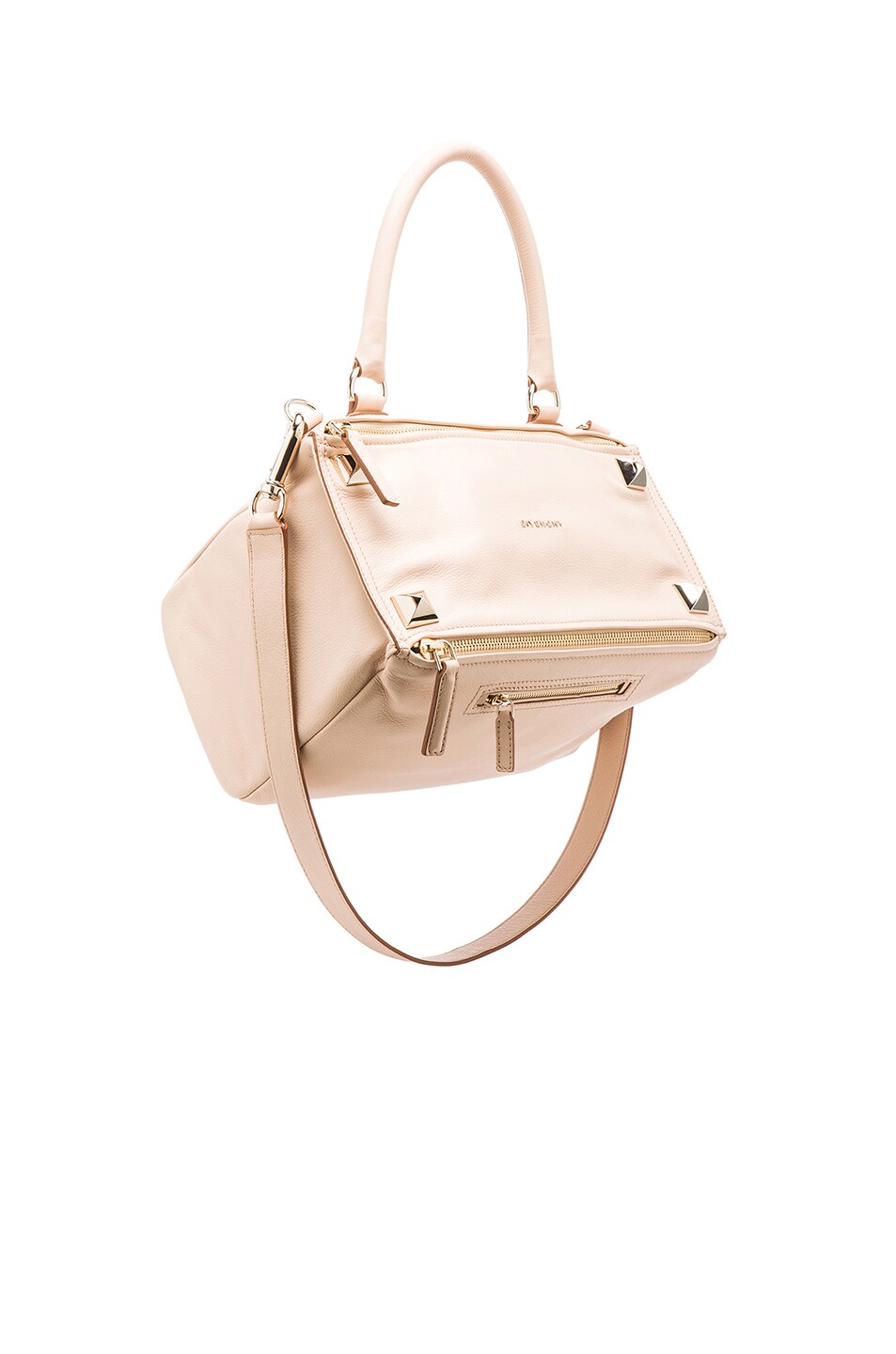 Image 1 of Givenchy Medium Waxy Leather & Studs Pandora in Light Beige