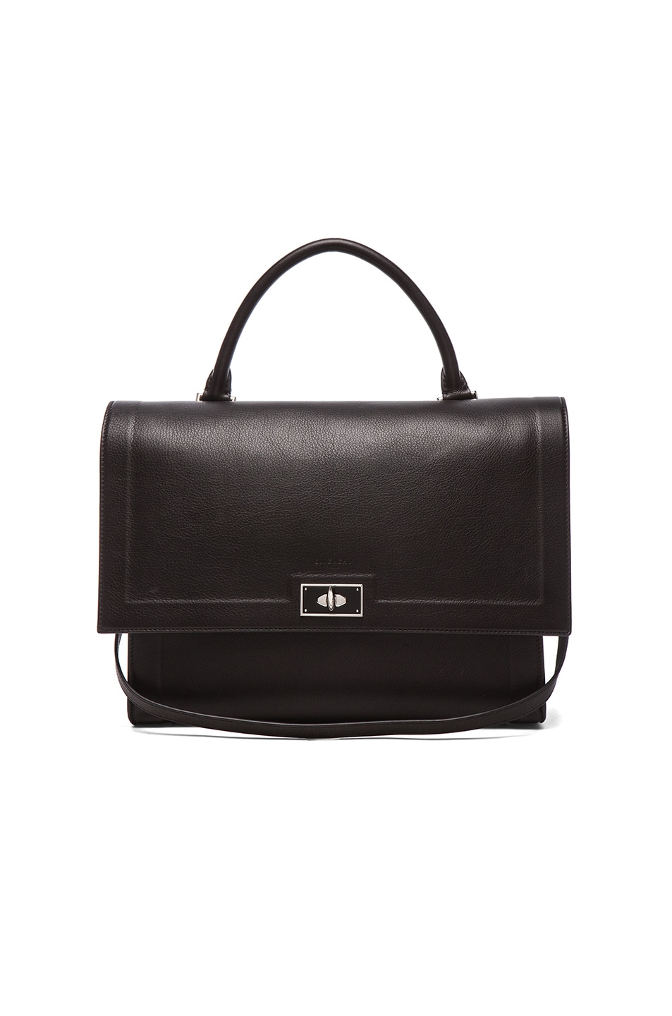Image 1 of Givenchy Medium Waxy Leather & Plexi Shark in Black