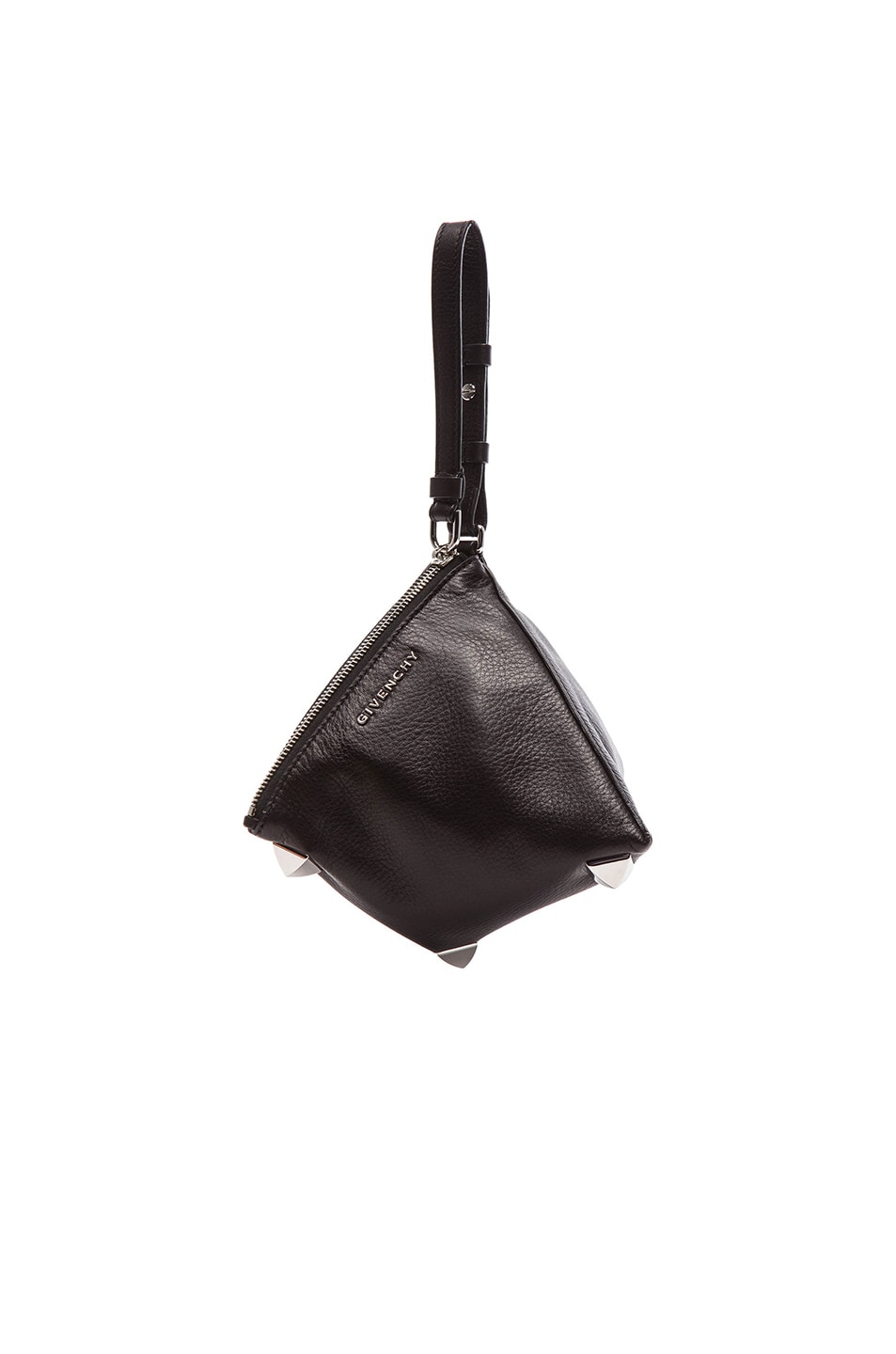 Image 1 of Givenchy Mini Wax Leather & Studs Pyramid in Black