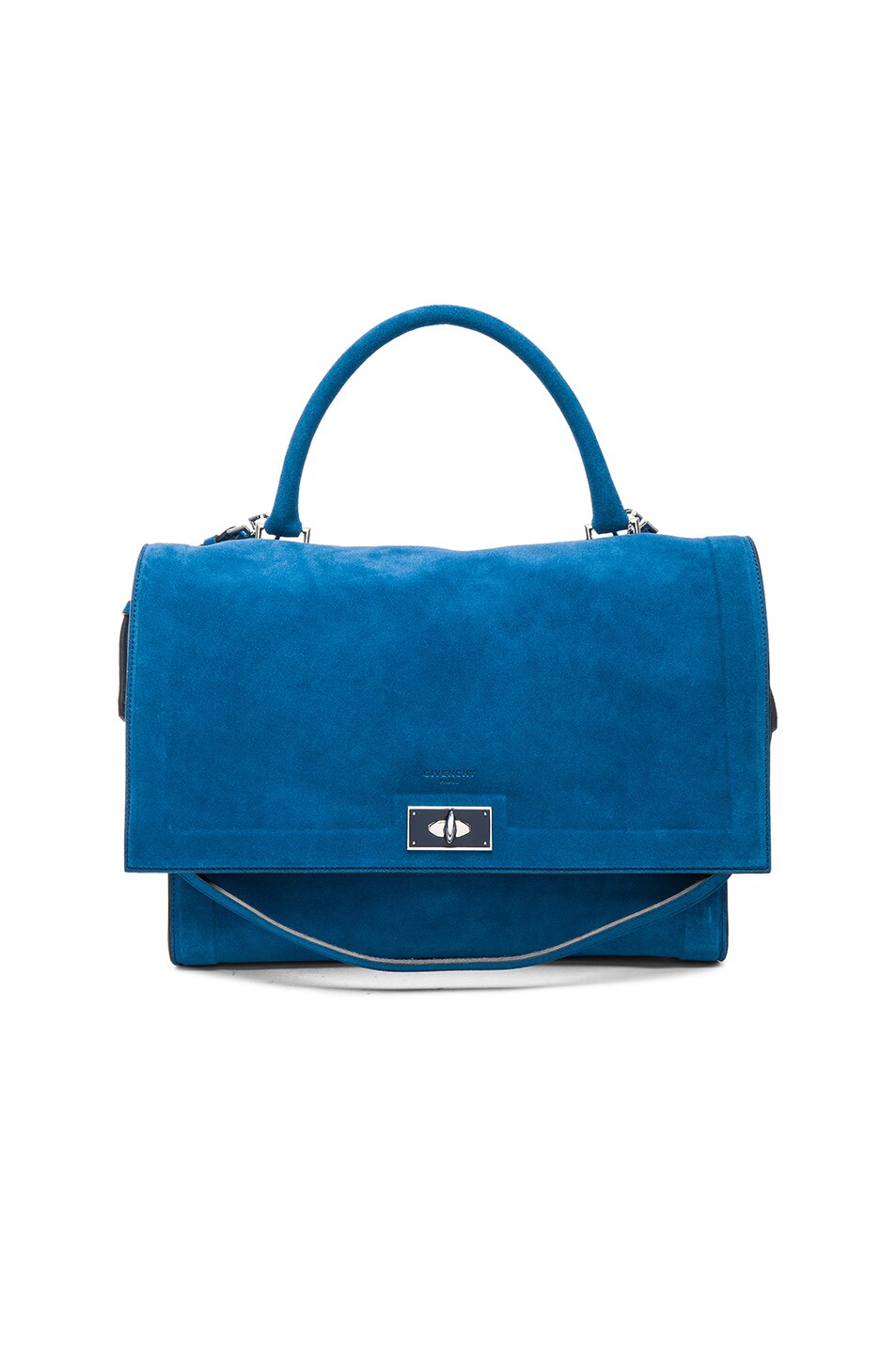 Image 1 of Givenchy Medium Suede Shark Bag in Electric Blue