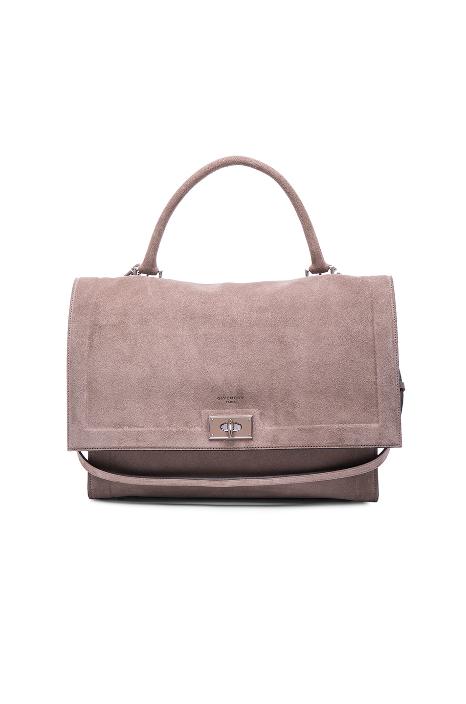 Image 1 of Givenchy Medium Suede Shark Bag in Sand