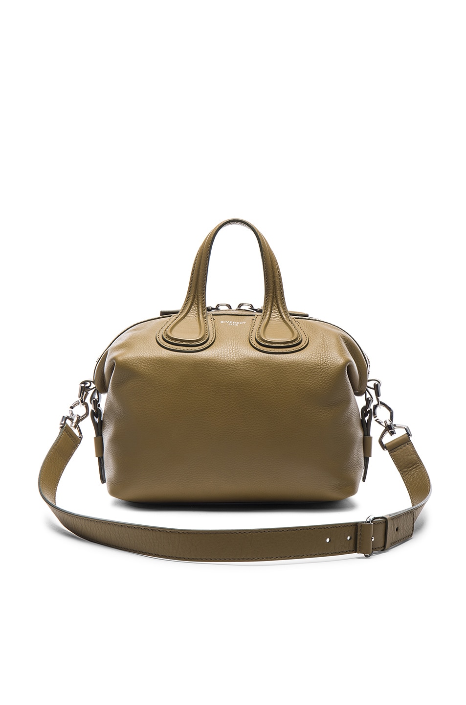 Image 1 of Givenchy Small Waxy Leather Nightingale in Olive Green