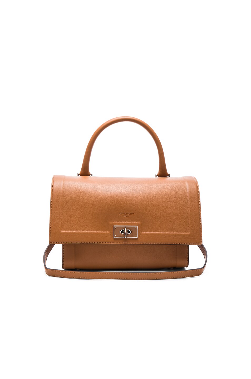 Image 1 of Givenchy Small Contrast Edge Shark Bag in Pony Brown