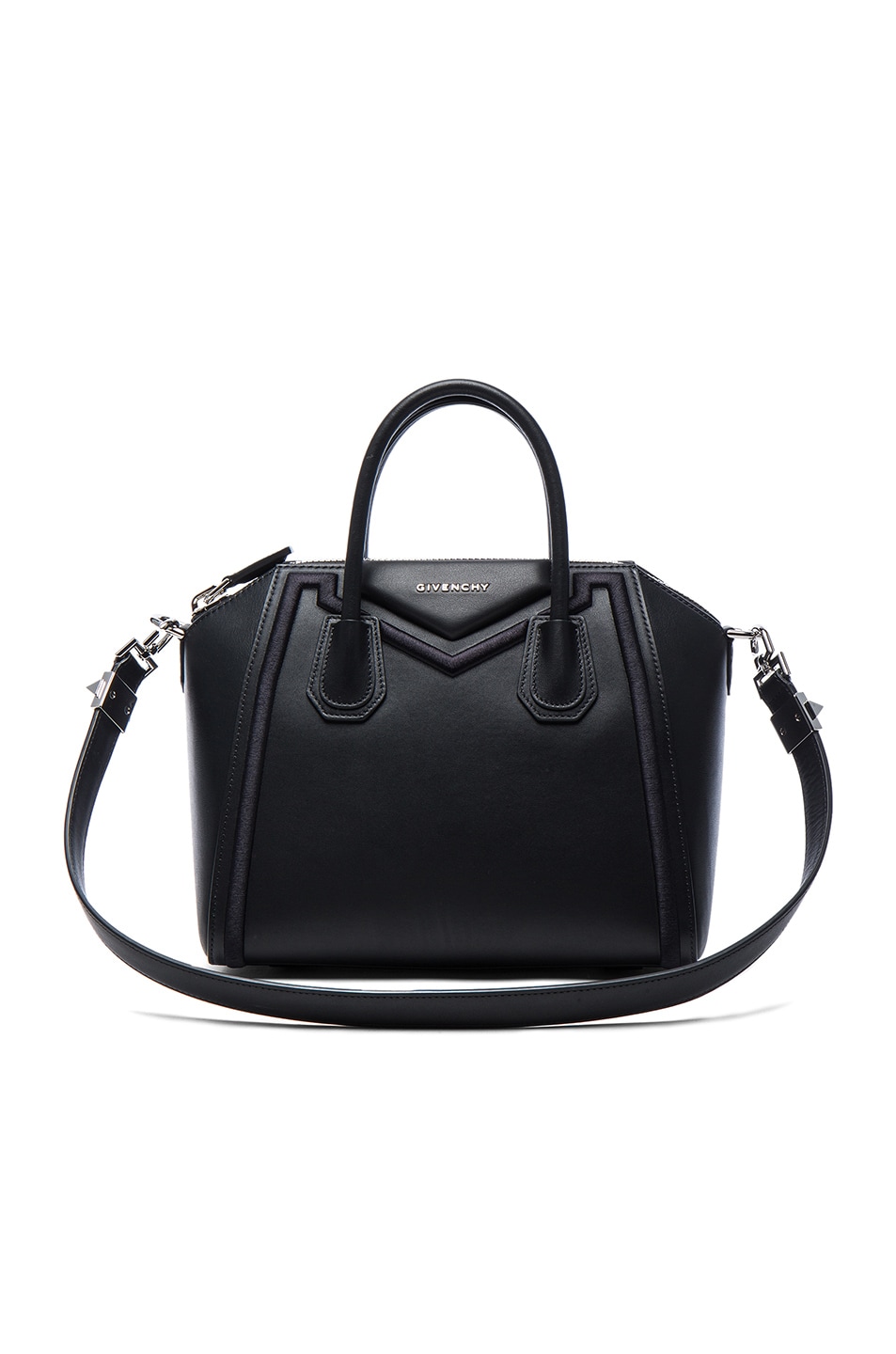 Image 1 of Givenchy Small Embroidered Frame Antigona in Black