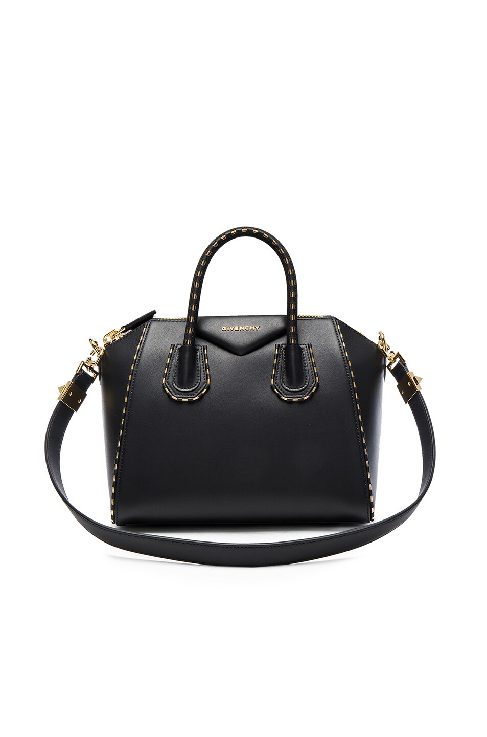 Image 1 of Givenchy Small Smooth Leather With Chain Piping Antigona in Black