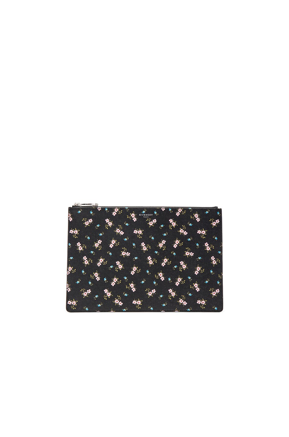 Image 1 of Givenchy Medium Pink Hibiscus Printed Pouch in Multicolor