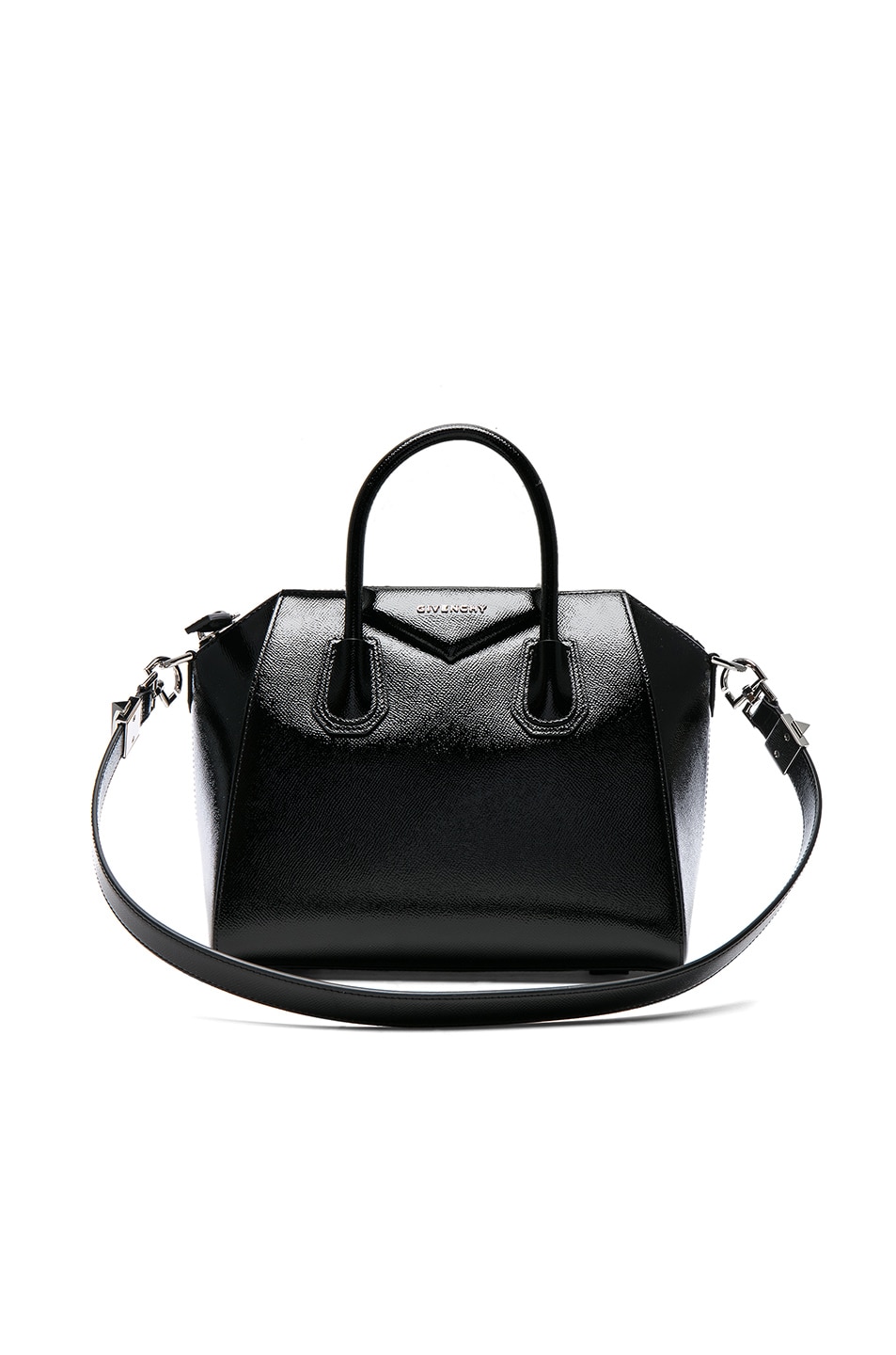 Image 1 of Givenchy Small Patent Leather Antigona in Black