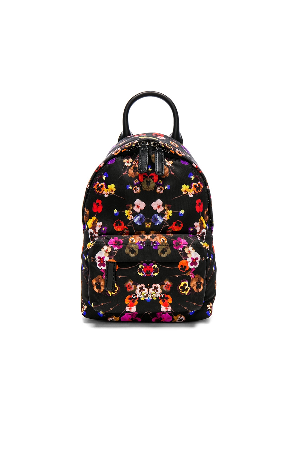 Image 1 of Givenchy Nano Night Pansies Nylon Backpack in Multi