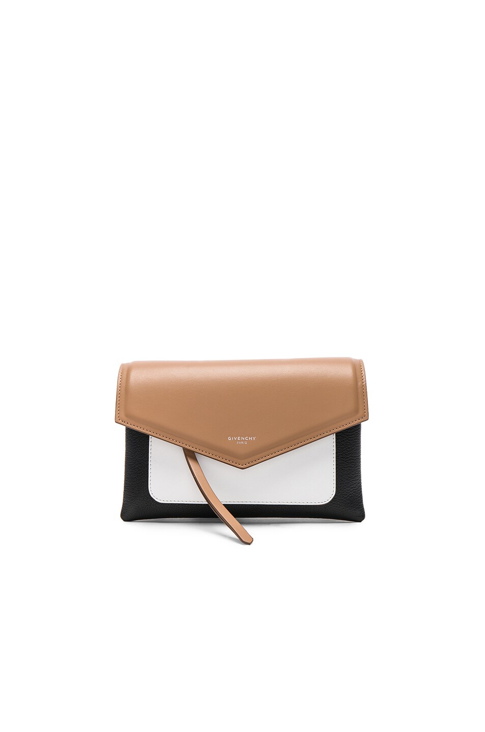 Image 1 of Givenchy Tri Color Duetto Crossbody Flap Bag in Beige & Black