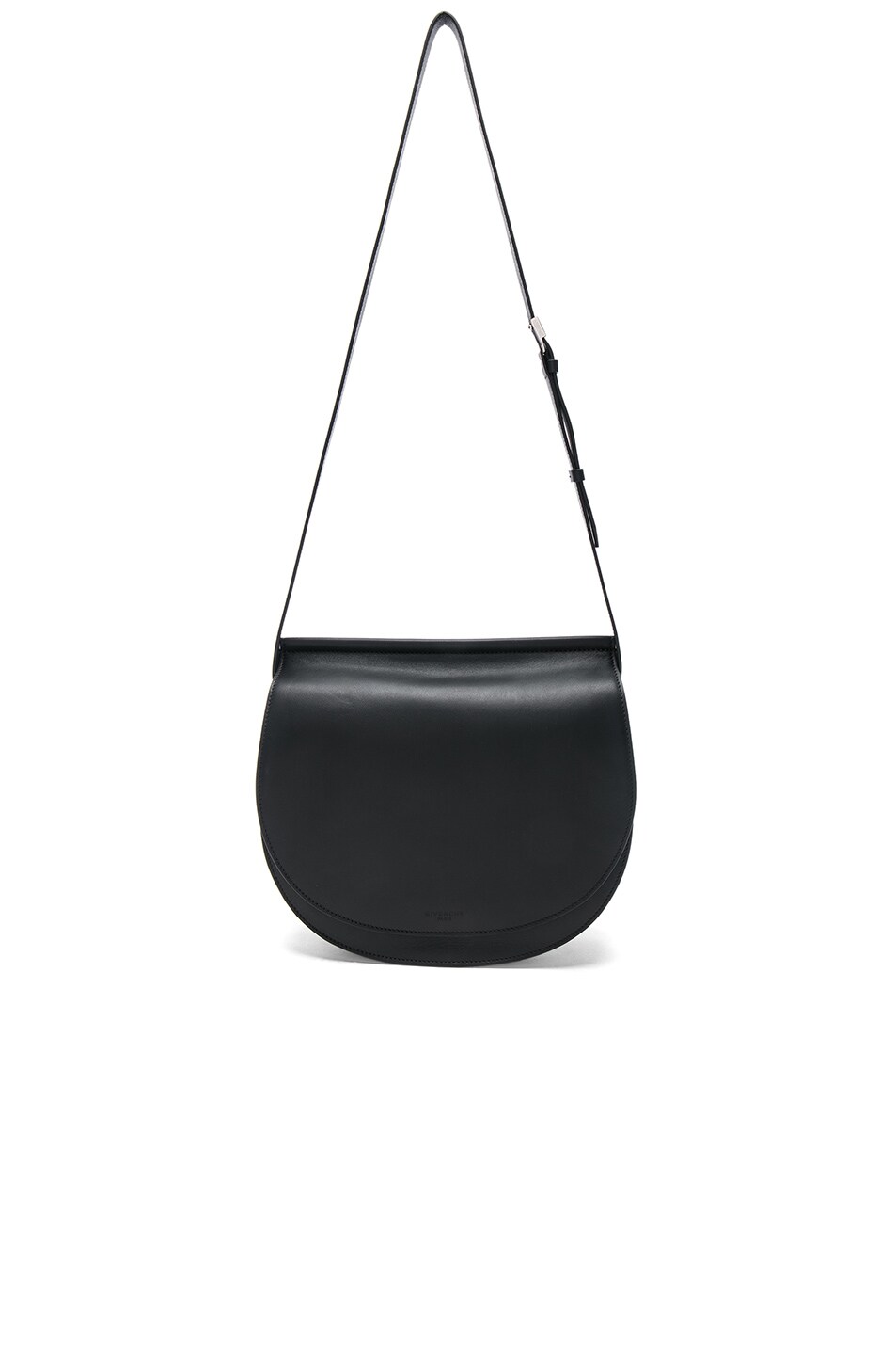 Image 1 of Givenchy Small Infinity Smooth Saddle Bag in Black