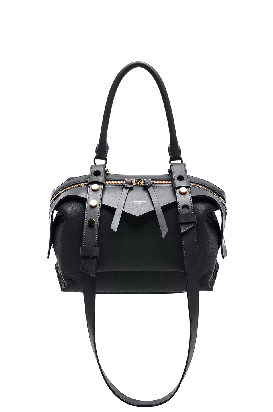 Image 1 of Givenchy Small Grained & Smooth Leather Sway in Black