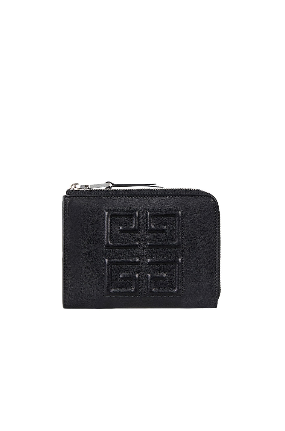 Image 1 of Givenchy Medium Emblem Zip Wallet in Black