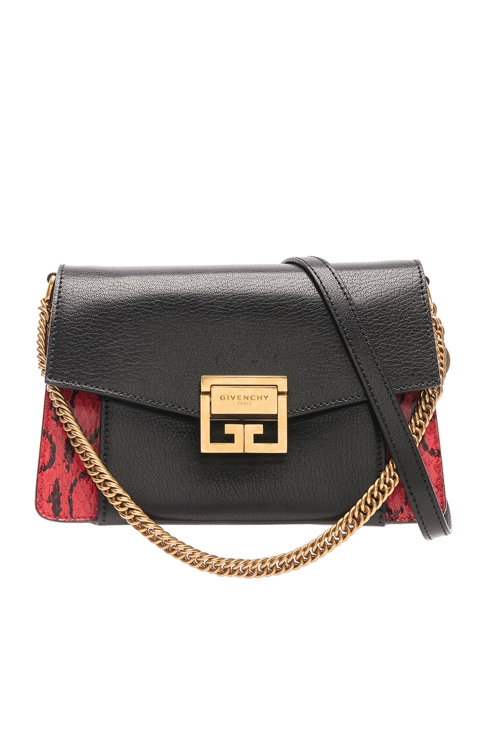 Image 1 of Givenchy Small Leather GV3 in Red & Black