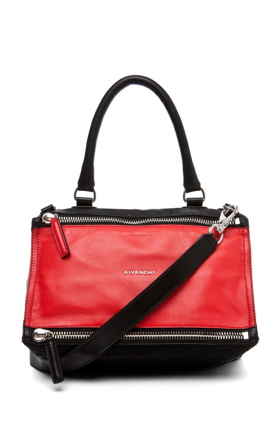 Image 1 of Givenchy Medium Pandora Pony Bag in Black & Red