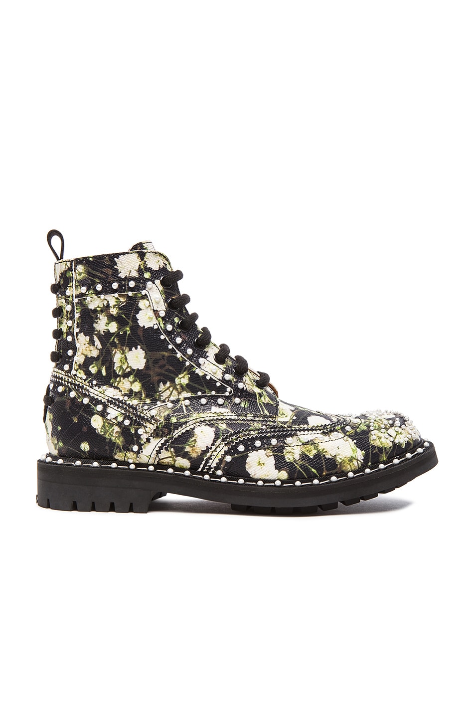 Image 1 of Givenchy Pearl Studded Leather Runway Boots in Multi