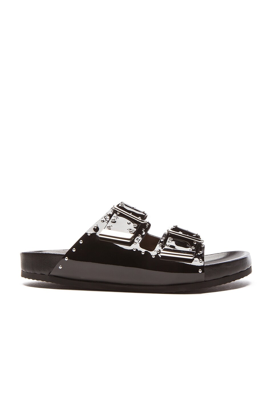 Image 1 of Givenchy Swiss Studs Patent Leather Sandals in Black