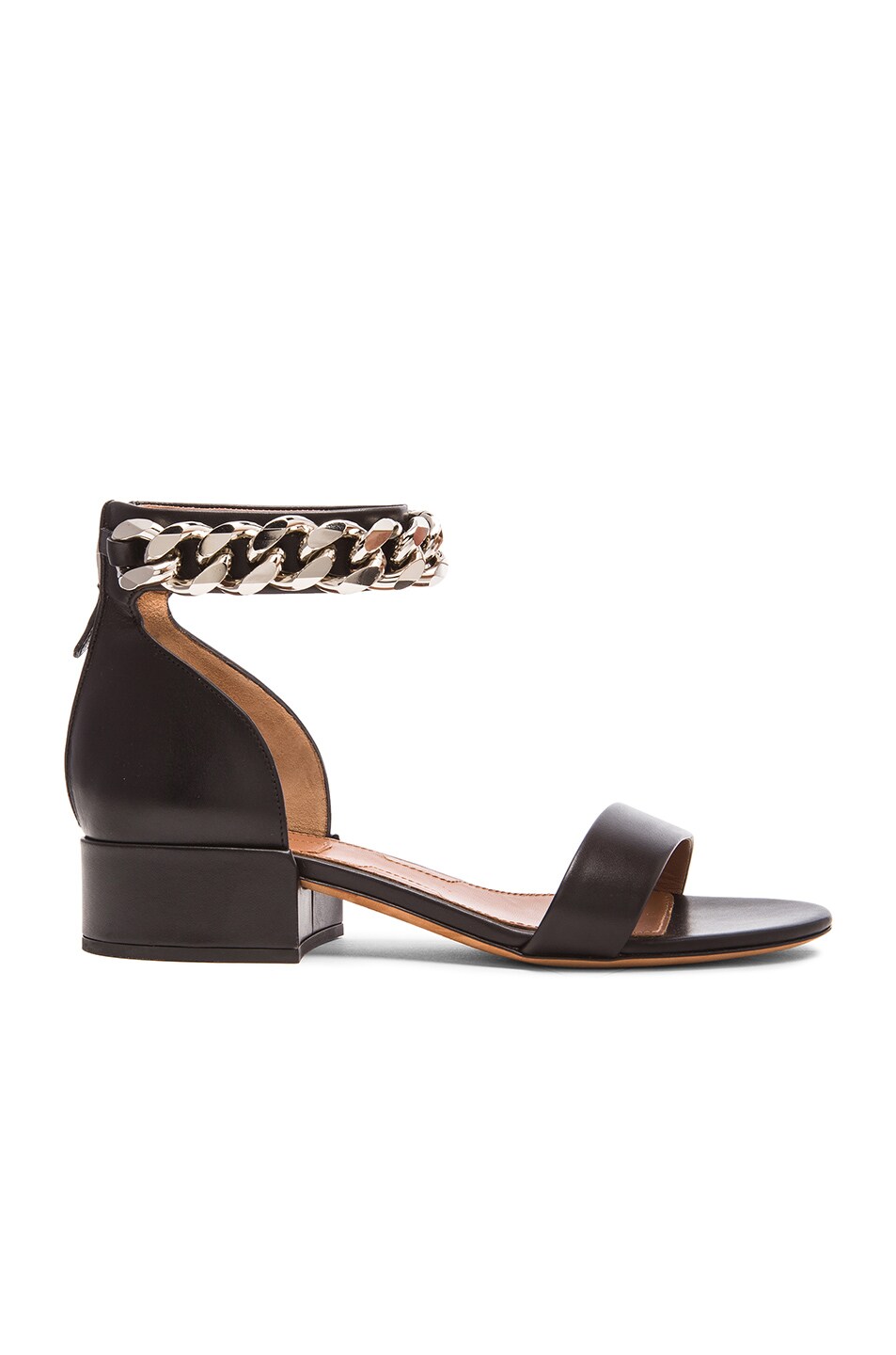 Image 1 of Givenchy Paolina Chain Leather Sandals in Black