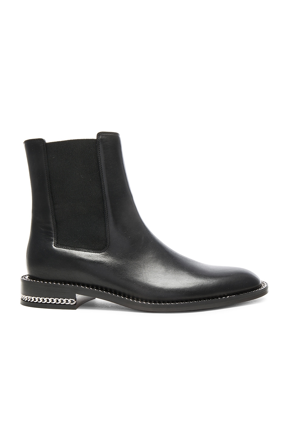Image 1 of Givenchy Leather Ronela Flat Ankle Boots in Black