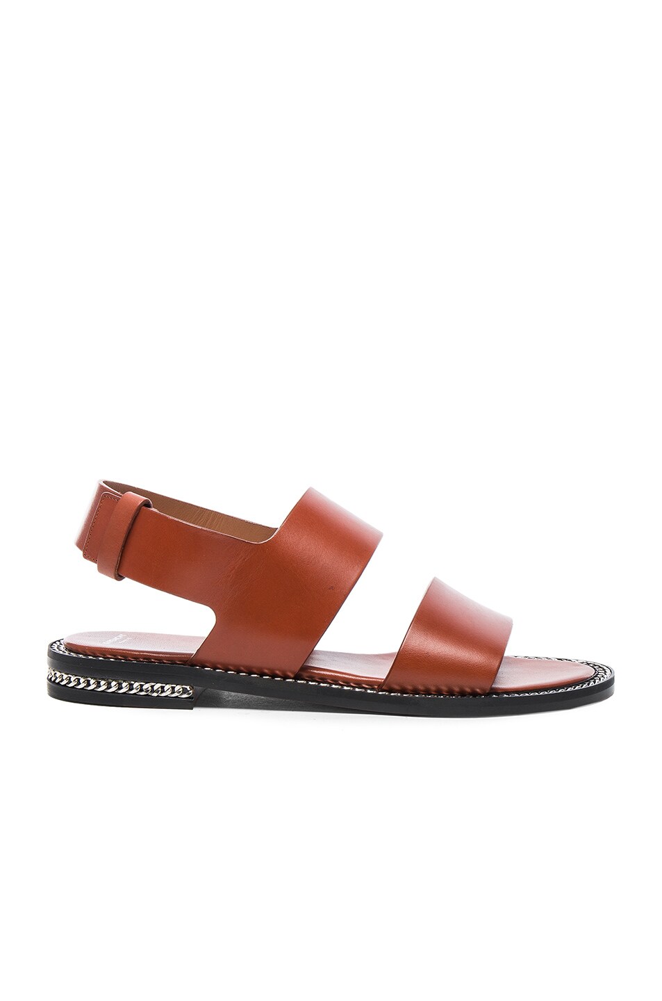 Image 1 of Givenchy Leather Romane Flat Sandals in Brick