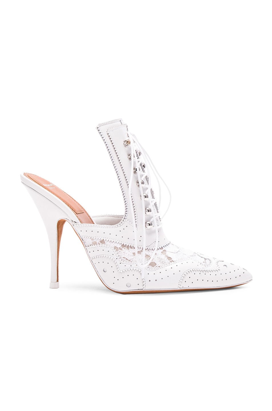 Image 1 of Givenchy Leather Runway Mules in White