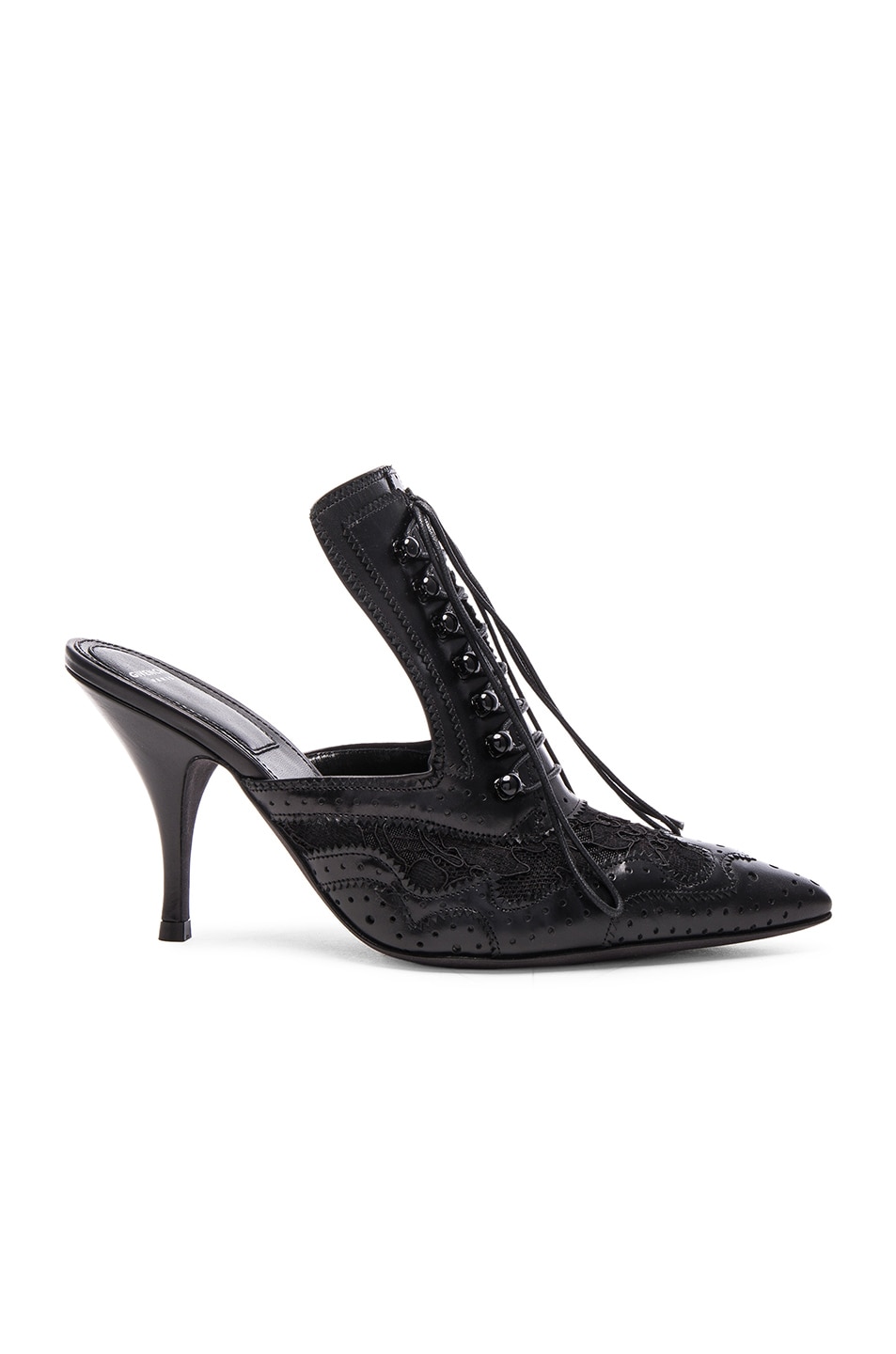 Image 1 of Givenchy Leather Runway Mules in Black