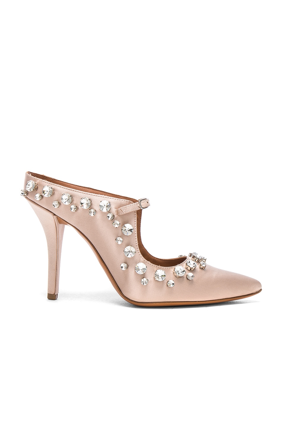 Image 1 of Givenchy Feminine Satin Crystal Mule in Nude