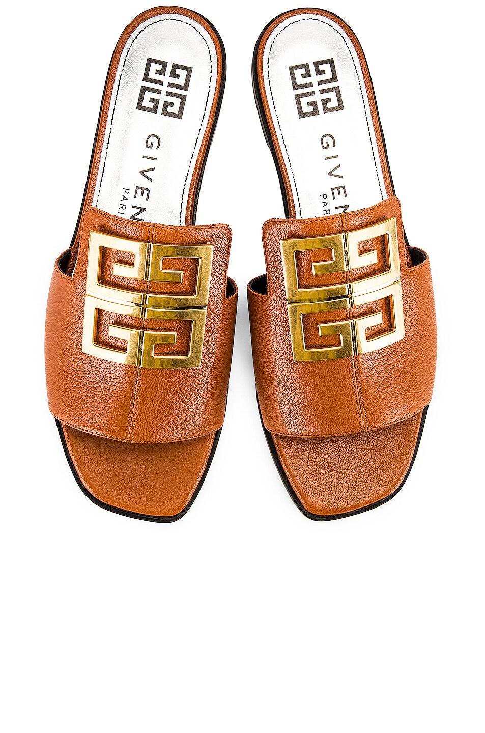 Givenchy 4G Flat Mule Sandals in Blond | FWRD
