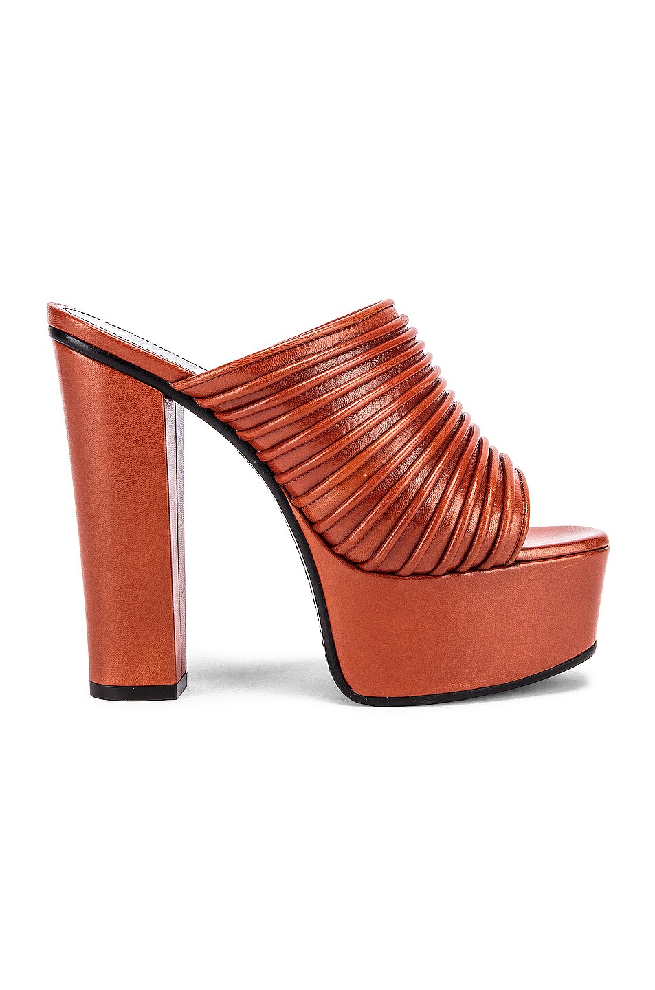 Image 1 of Givenchy Platform Mule Sandals in Dark Orange