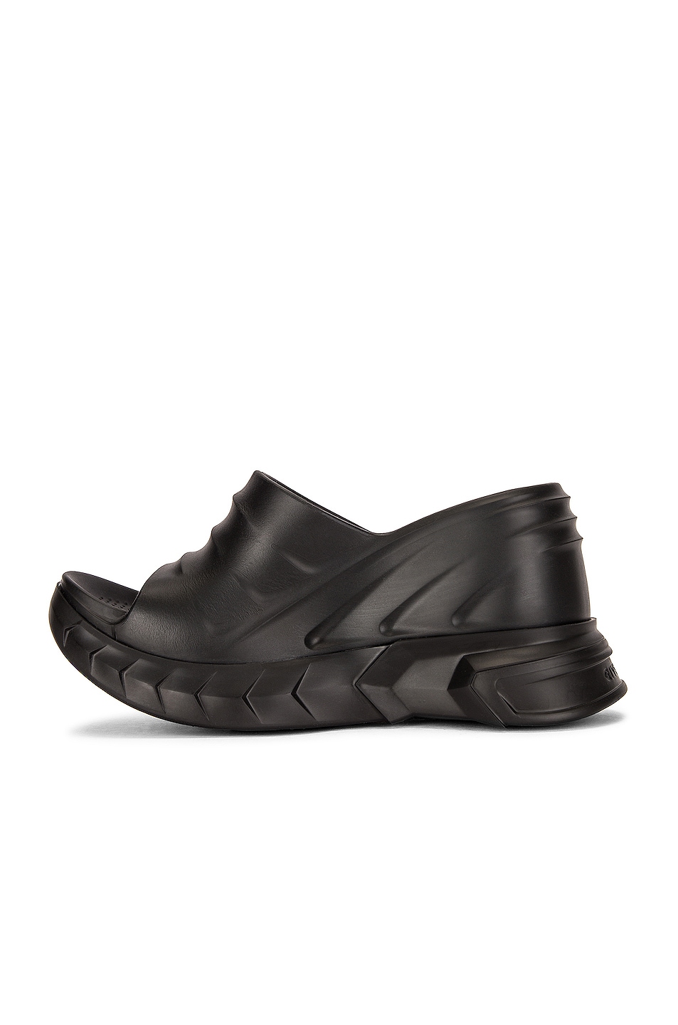 Givenchy Marshmallow Slider Wedge Sandals in Black | FWRD