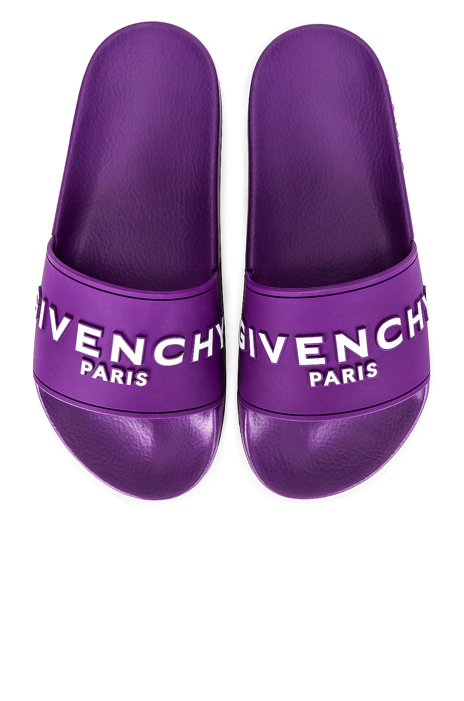 Image 1 of Givenchy Rubber Flat Slides in Purple