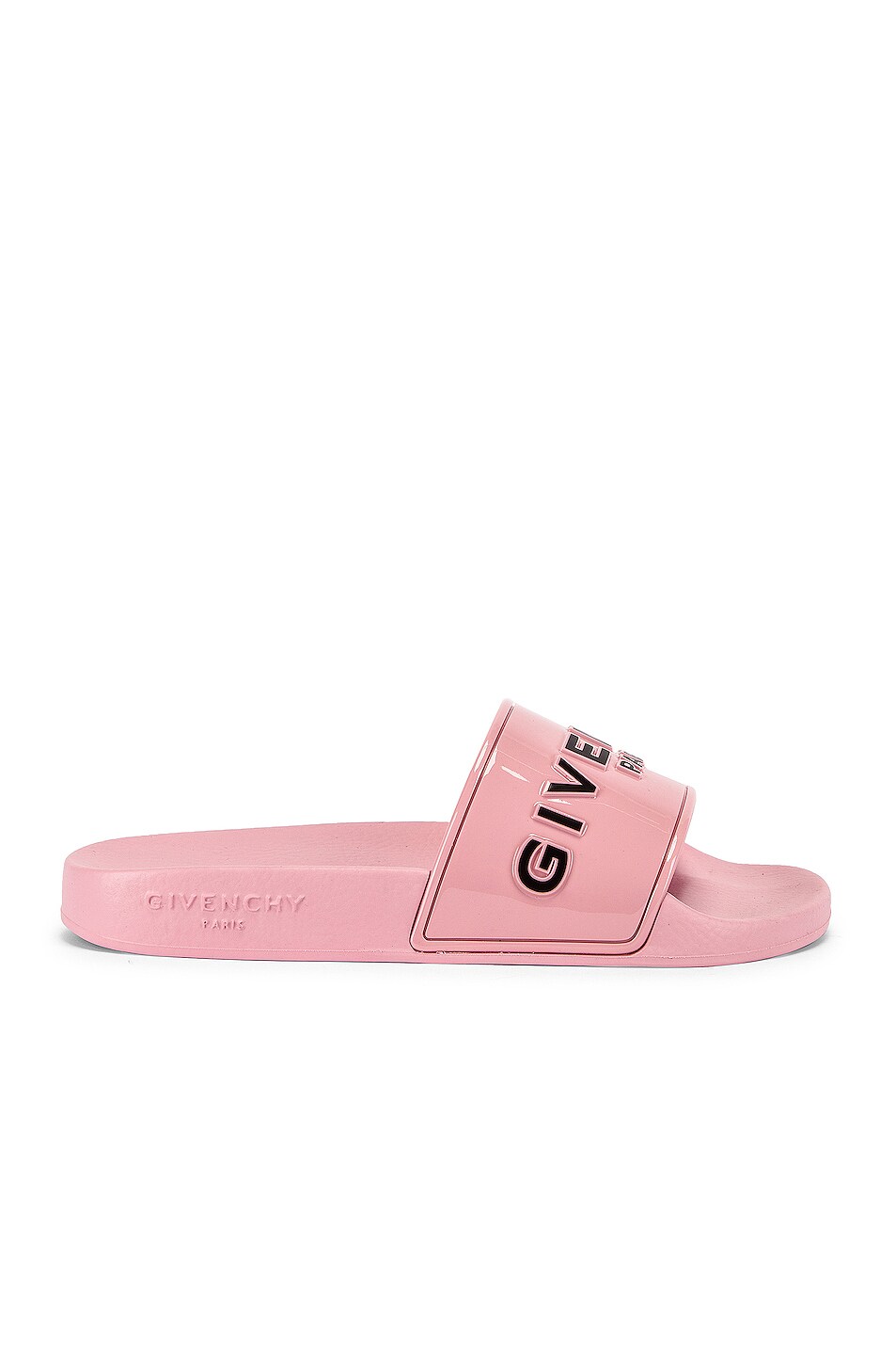 Image 1 of Givenchy Logo Flat Slides in Bubble Gum