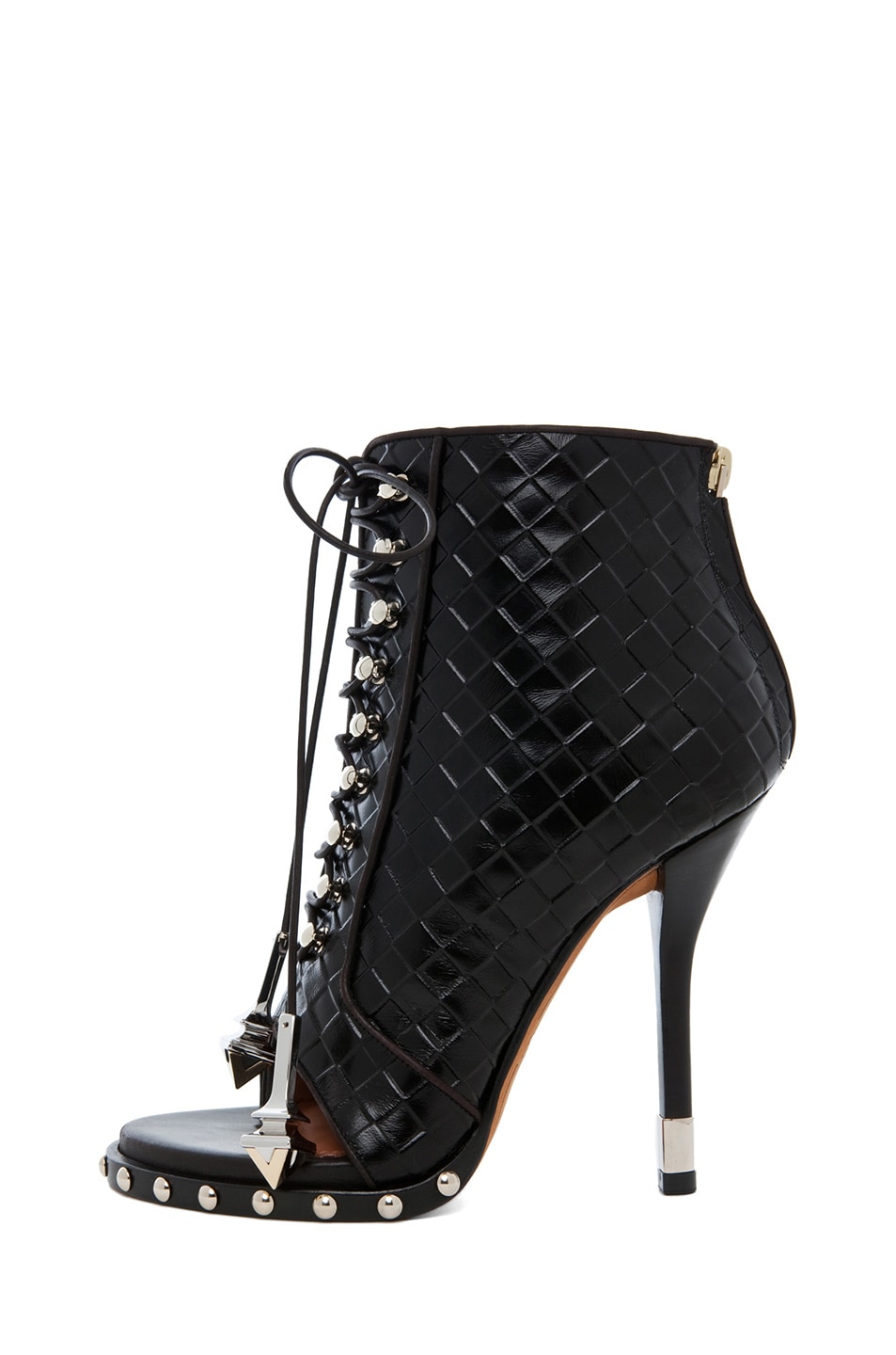Image 1 of Givenchy Zac Woven Open Toe Bootie in Black