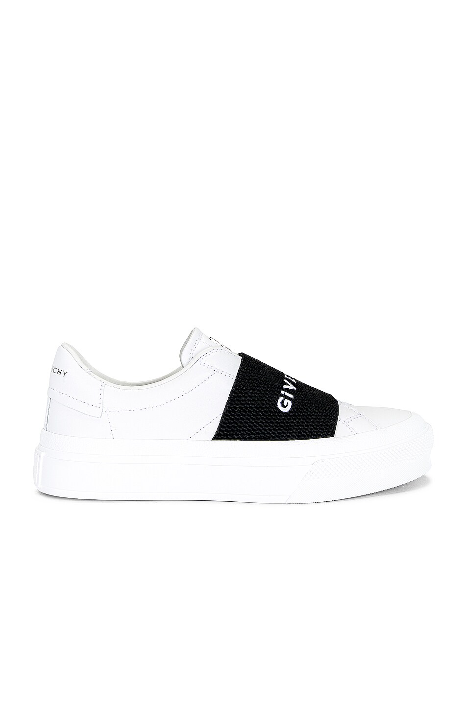Image 1 of Givenchy City Sport Elastic Sneakers in White & Black