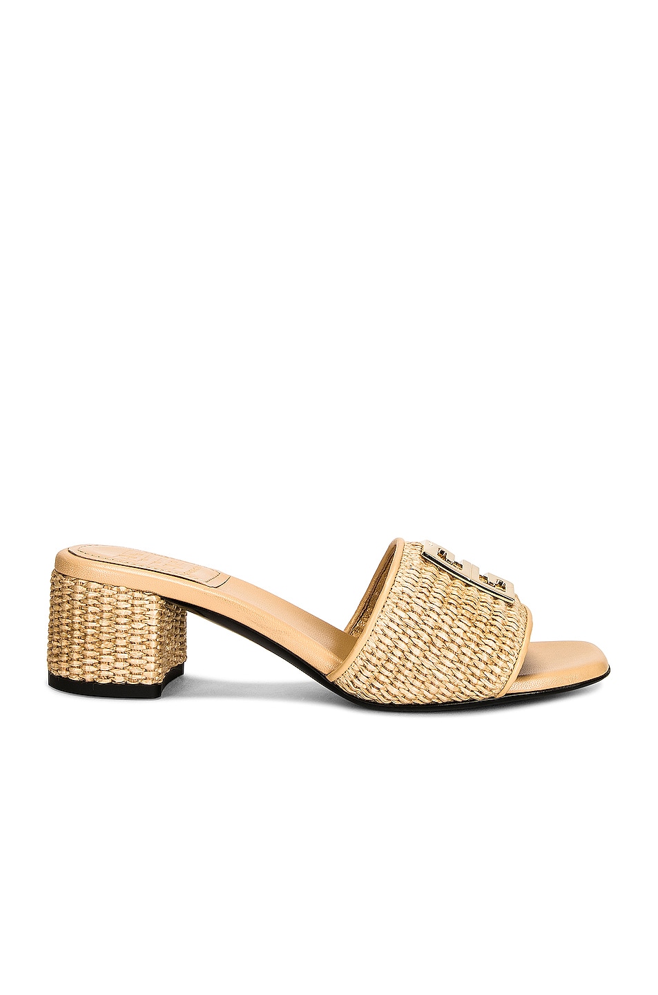 Givenchy 4G Heel Mule Sandals in Natural | FWRD