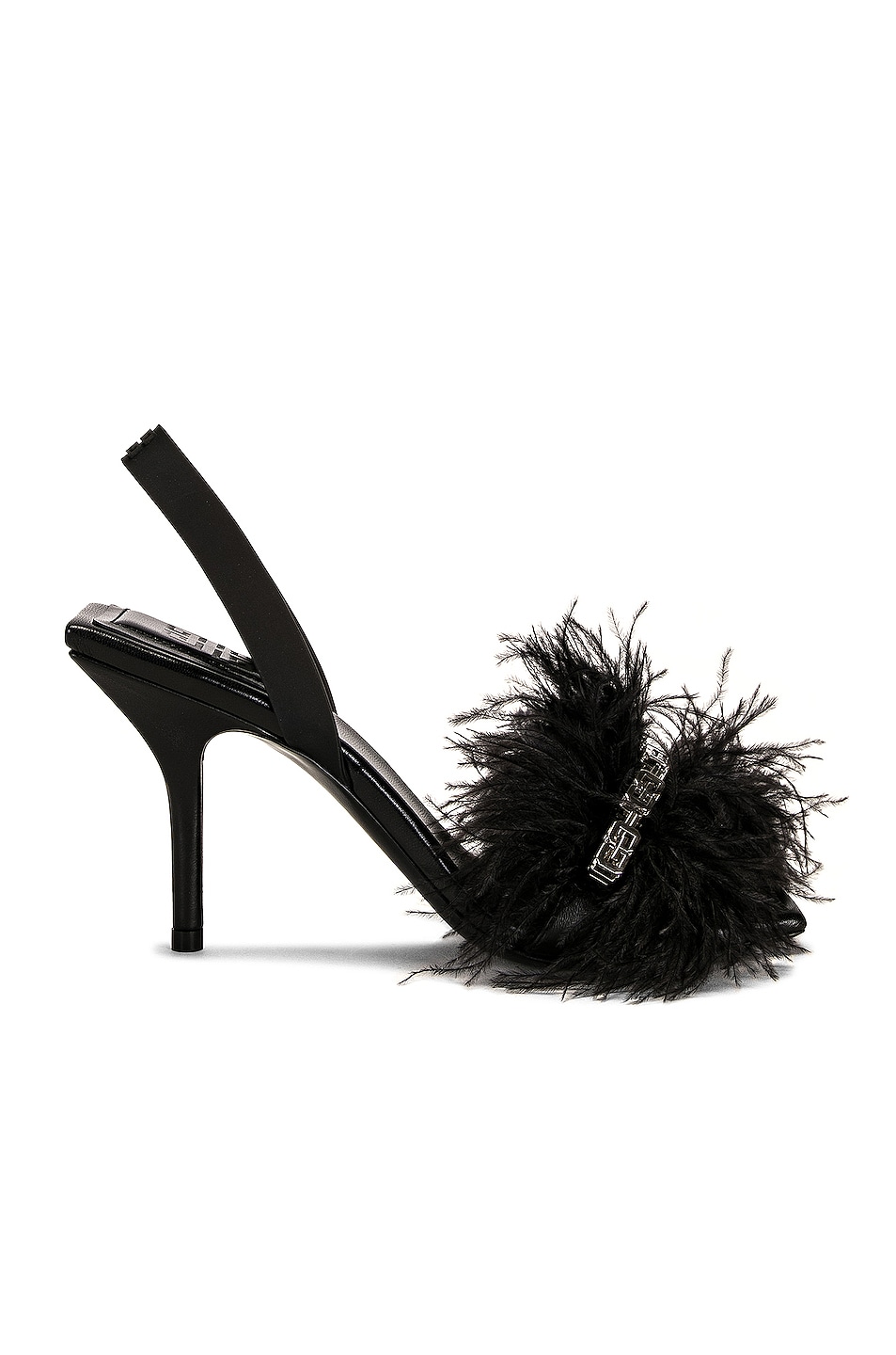 Image 1 of Givenchy G Woven Slingback Sandals in Black