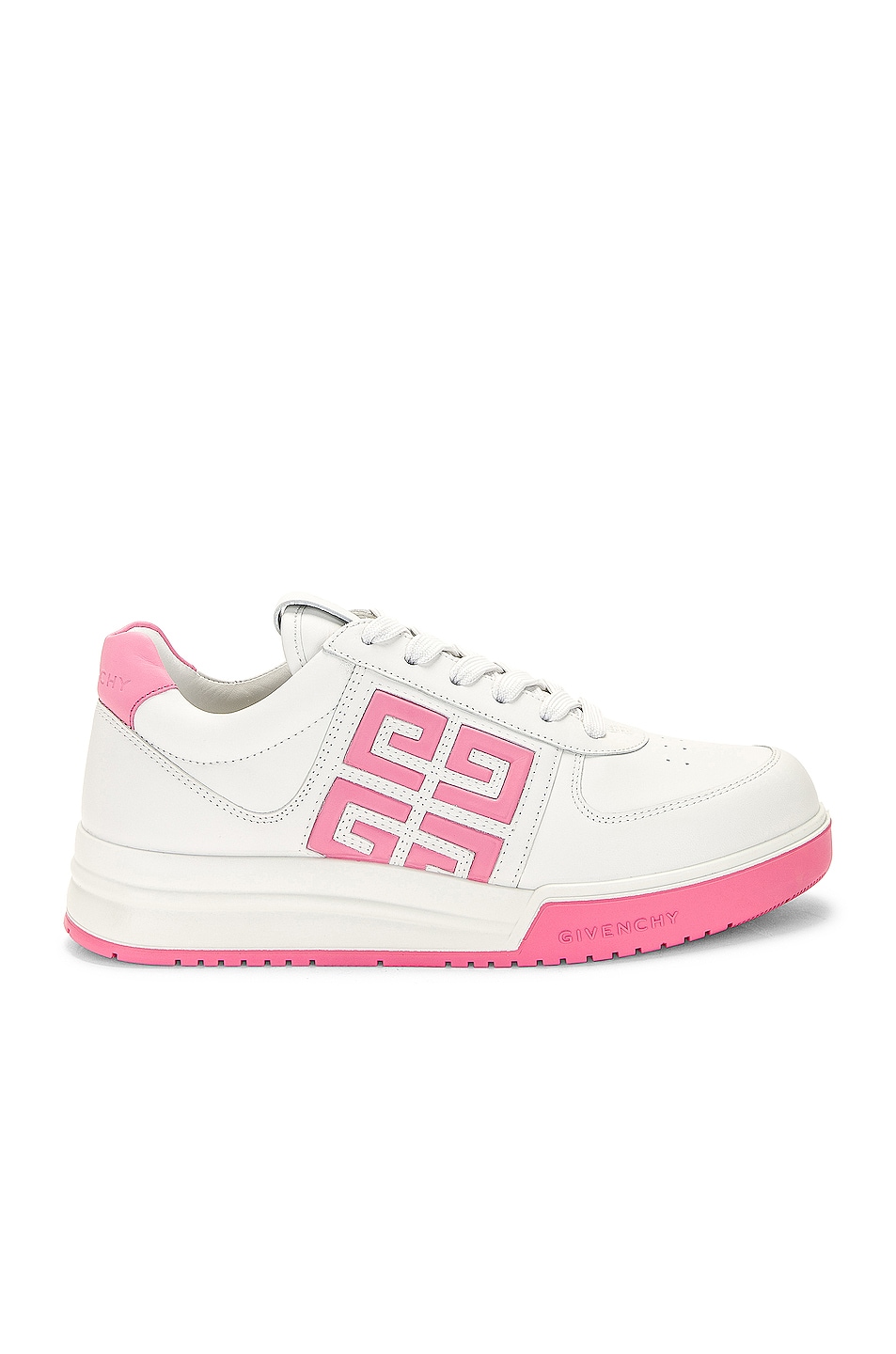 Image 1 of Givenchy G4 Low Top Sneaker in White & Pink