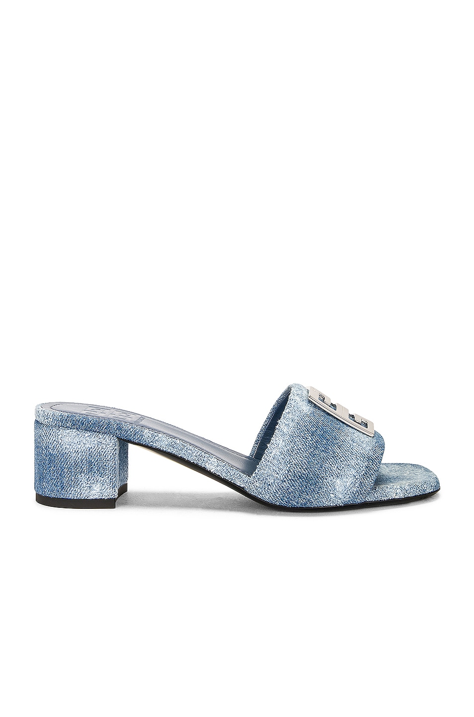 Image 1 of Givenchy Heel Mule 45 Sandal in Medium Blue