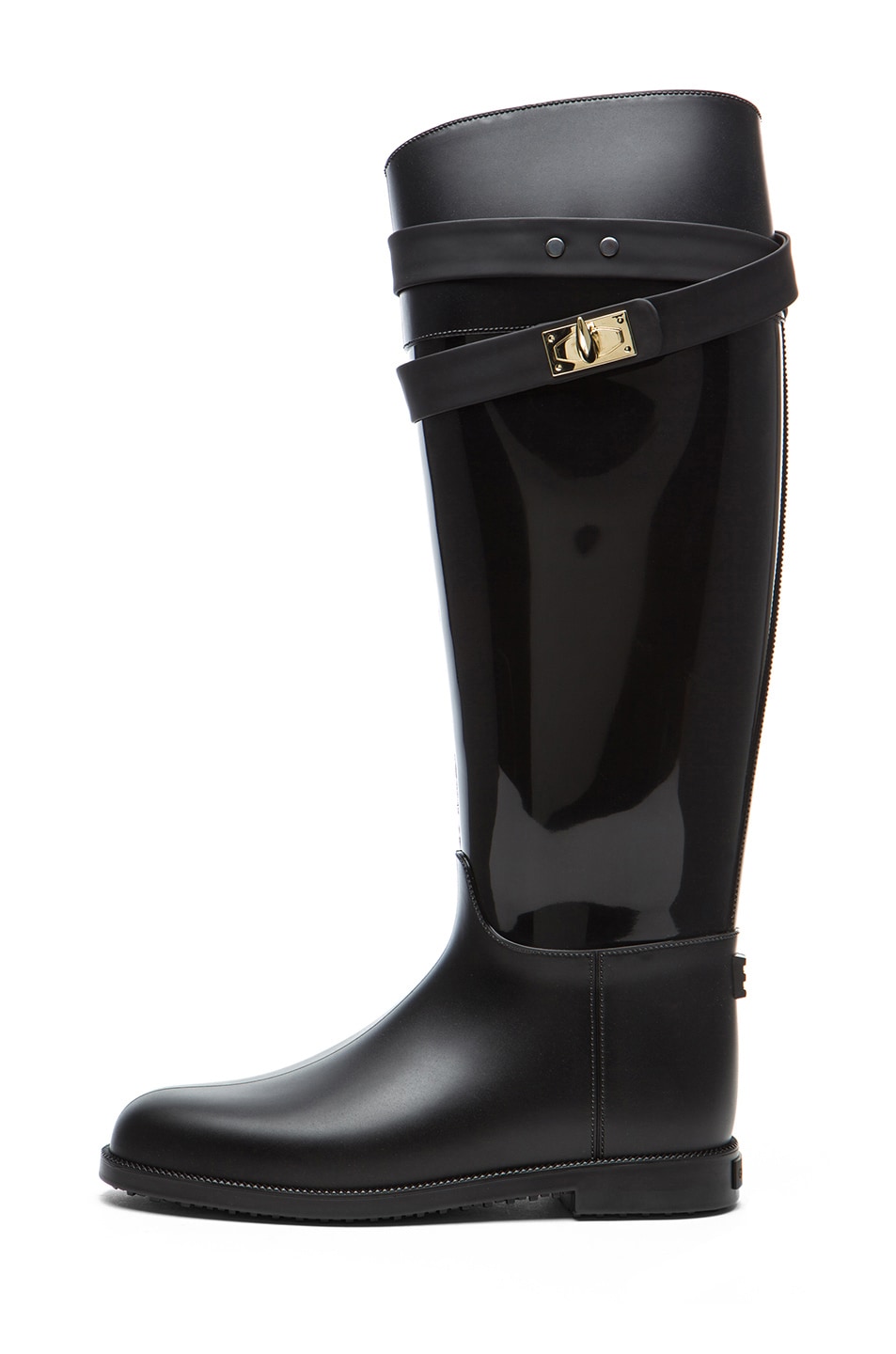 Image 1 of Givenchy Rider Shark Lock Rubber Rain Boot in Black