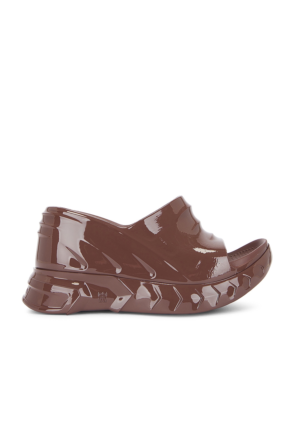 Image 1 of Givenchy Marshmallow Wedge Sandal in Chocolate