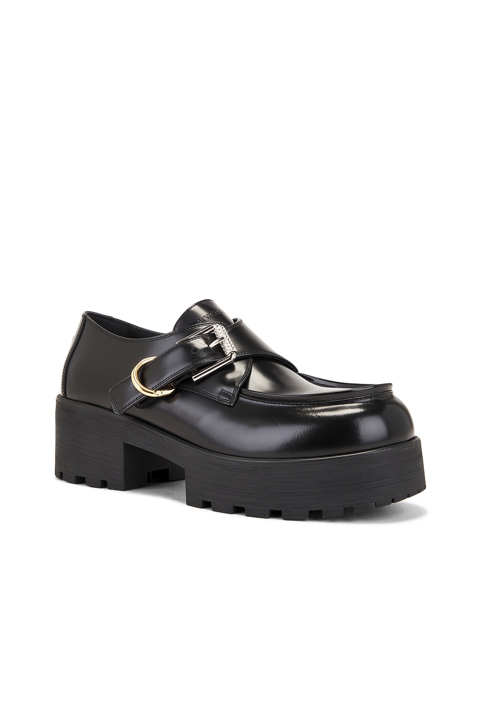 Givenchy Voyou Monk Crystal-embellished Leather Platform Loafers In Black