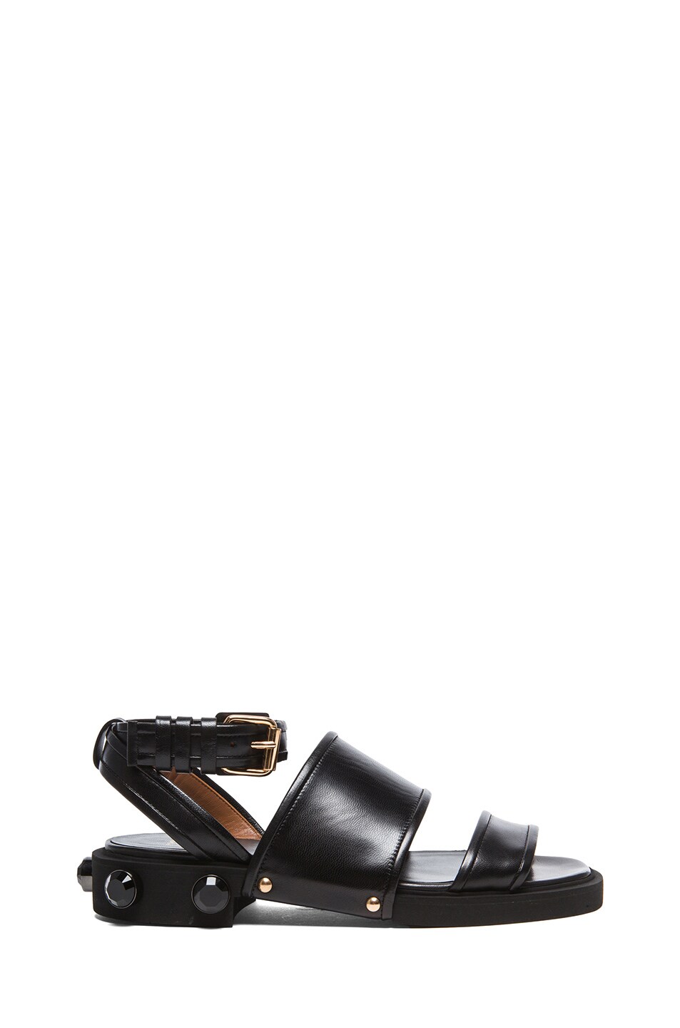 Image 1 of Givenchy Viktor Leather Sandals in Black