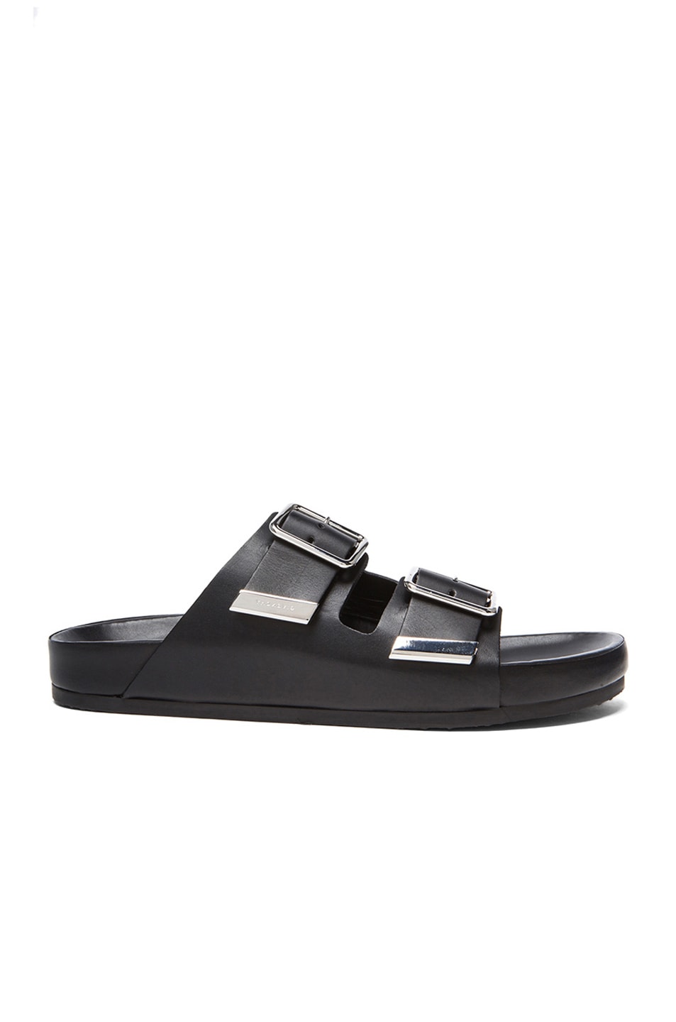 Givenchy Barka Casual Calfskin Leather Sandals in Black | FWRD