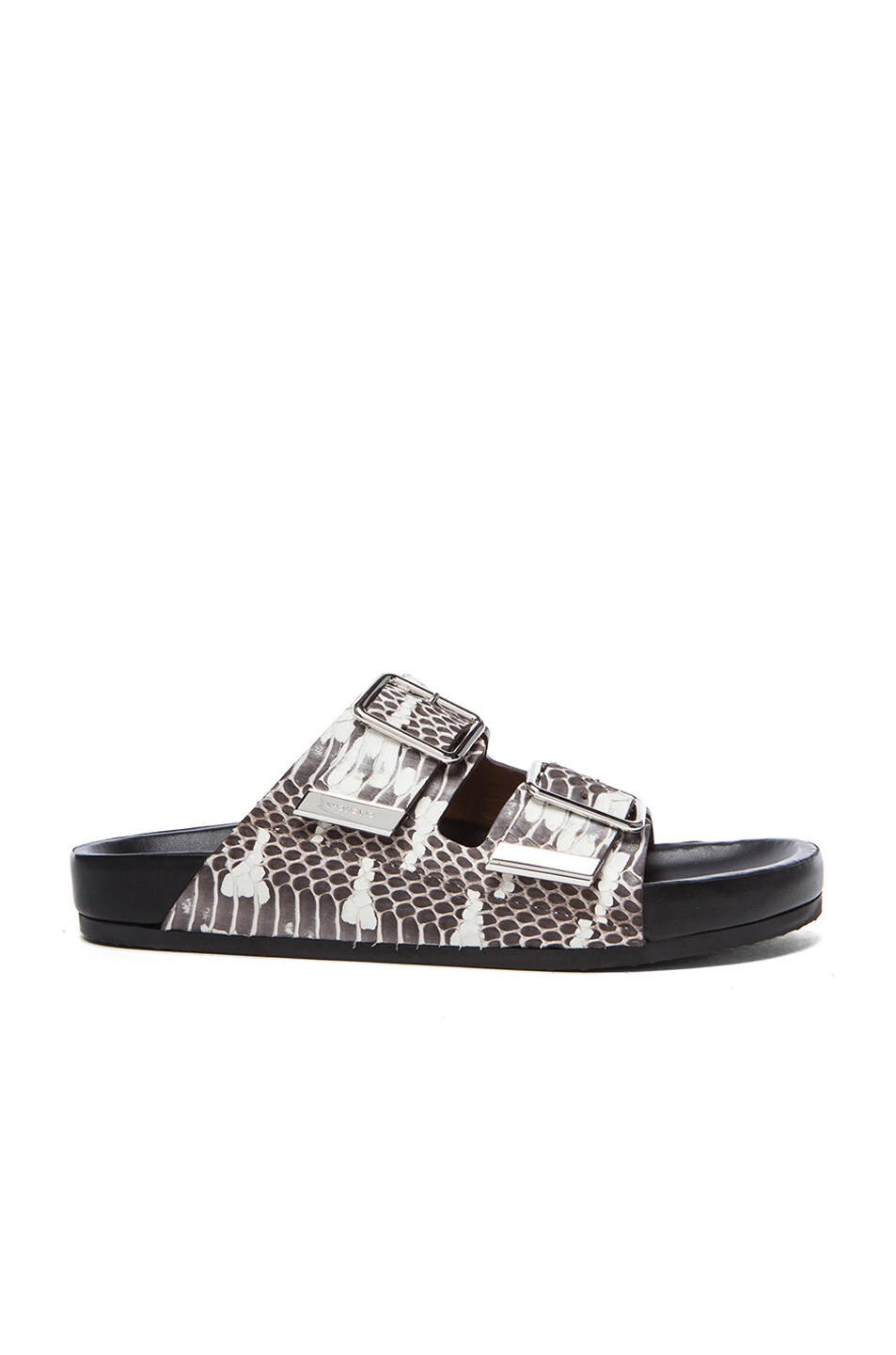 Givenchy Barka Casual Snakeskin Embossed Leather Sandals in Natural | FWRD